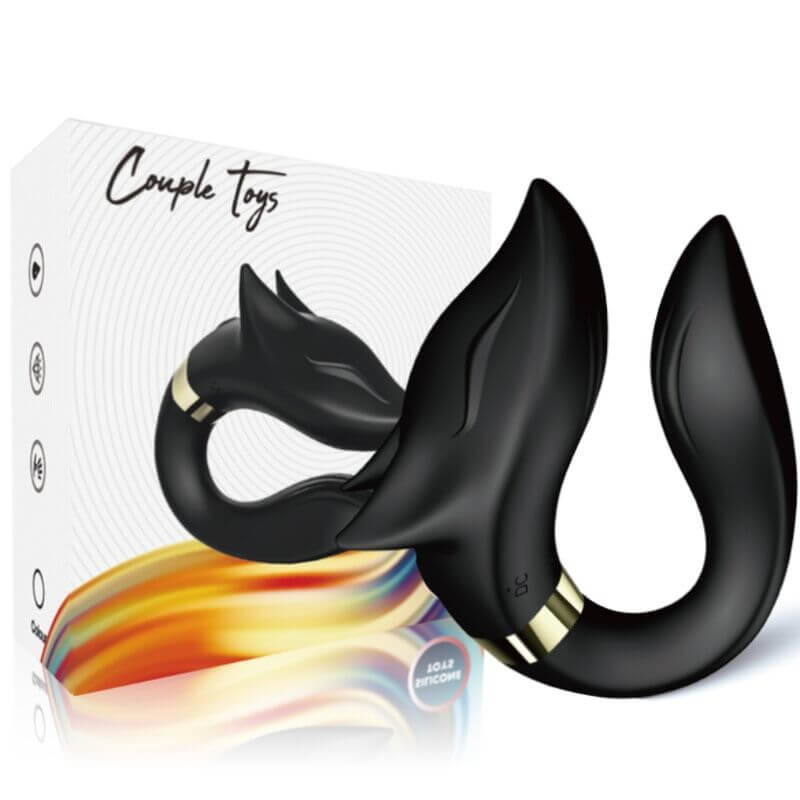 ARMONY - VIBRADOR FOX PARA CASAIS CONTROLE REMOTO PRETO Sexshoptuga 