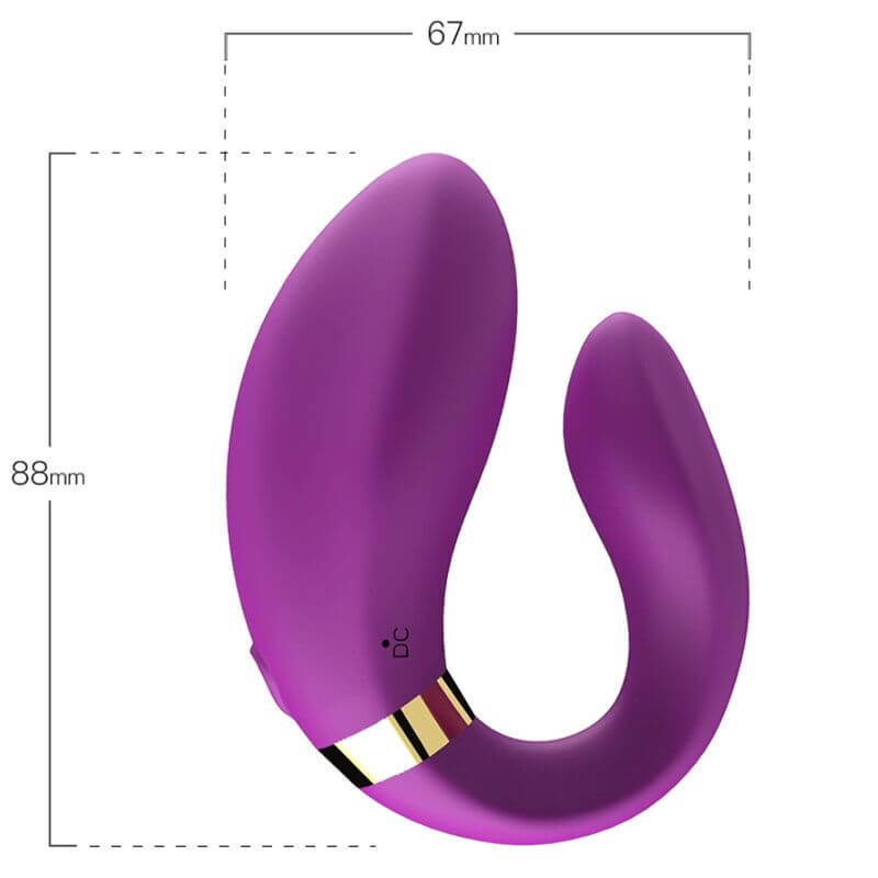 ARMONY - VIBRADOR CRESCENTE PARA CASAIS COM CONTROLE REMOTO ROXO Sexshoptuga 