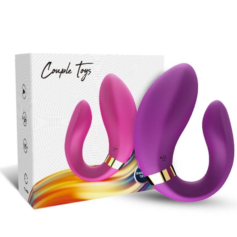 ARMONY - VIBRADOR CRESCENTE PARA CASAIS COM CONTROLE REMOTO ROXO Sexshoptuga 