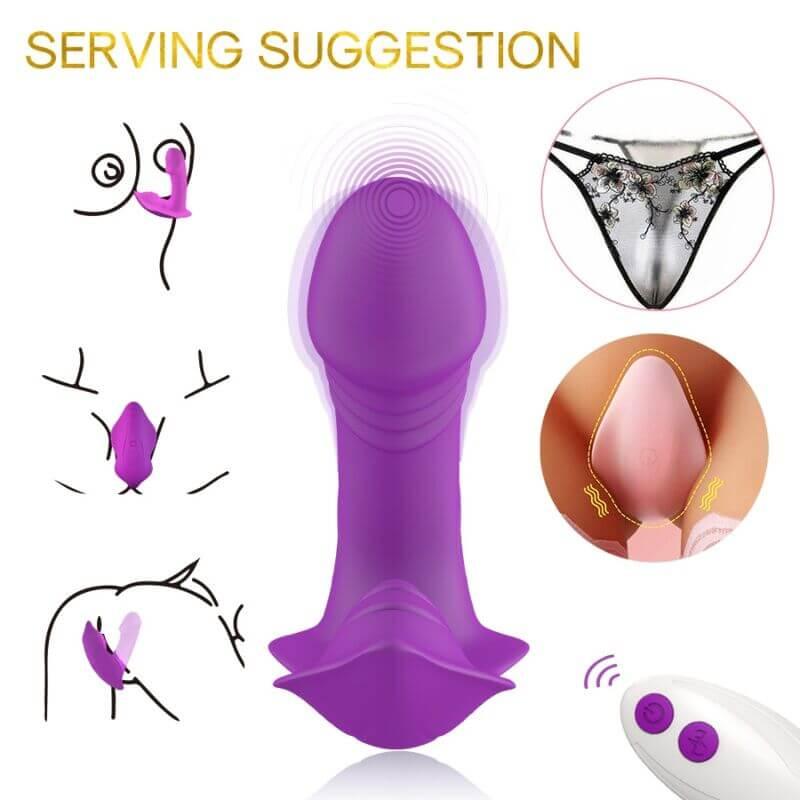 ARMONY - VIBRADOR DE APITO CONTROLE REMOTO INTRODUZÍVEL ROXO - Sexshoptuga 