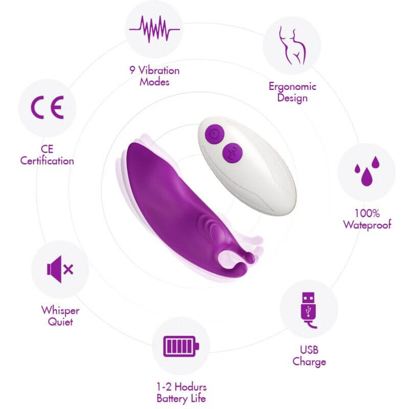 ARMONY - HONEYBEE WEARABLE CALÇAS VIBRADOR G-SPOT CONTROLE REMOTO ROXO Sexshoptuga 