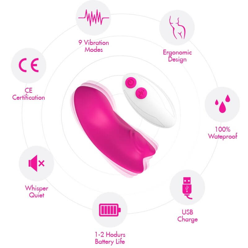 ARMONY - WEARABLE BUTTERFLY VIBRATING PANTS REMOTE CONTROL PINK