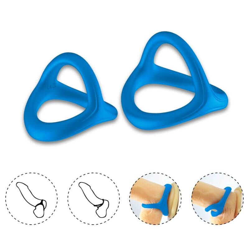 ARMONY - ANEL DUPLO SILICONE TRESOR AZUL Sexshoptuga 