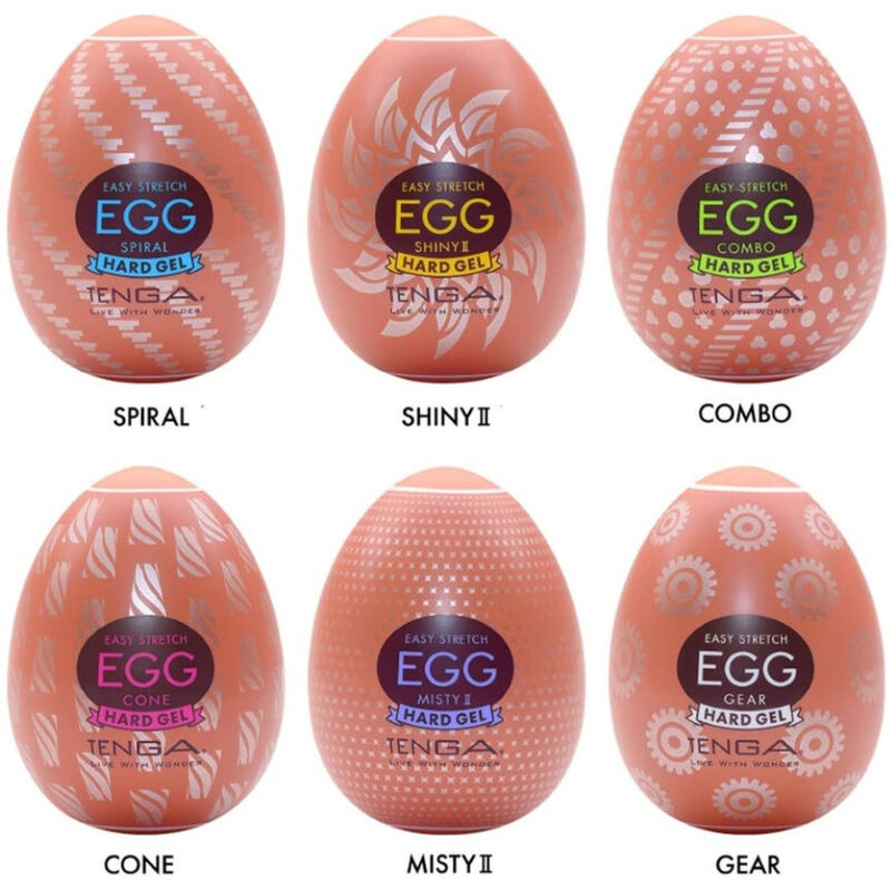 TENGA - PACOTE DE OVOS MASTURBADOR HARD BOILED 6 UNIDADES - Sexshoptuga 