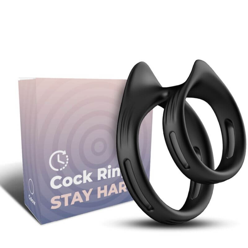 ARMONY - ANEL ELÁSTICO DUPLO DUALRING PRETO Sexshoptuga 