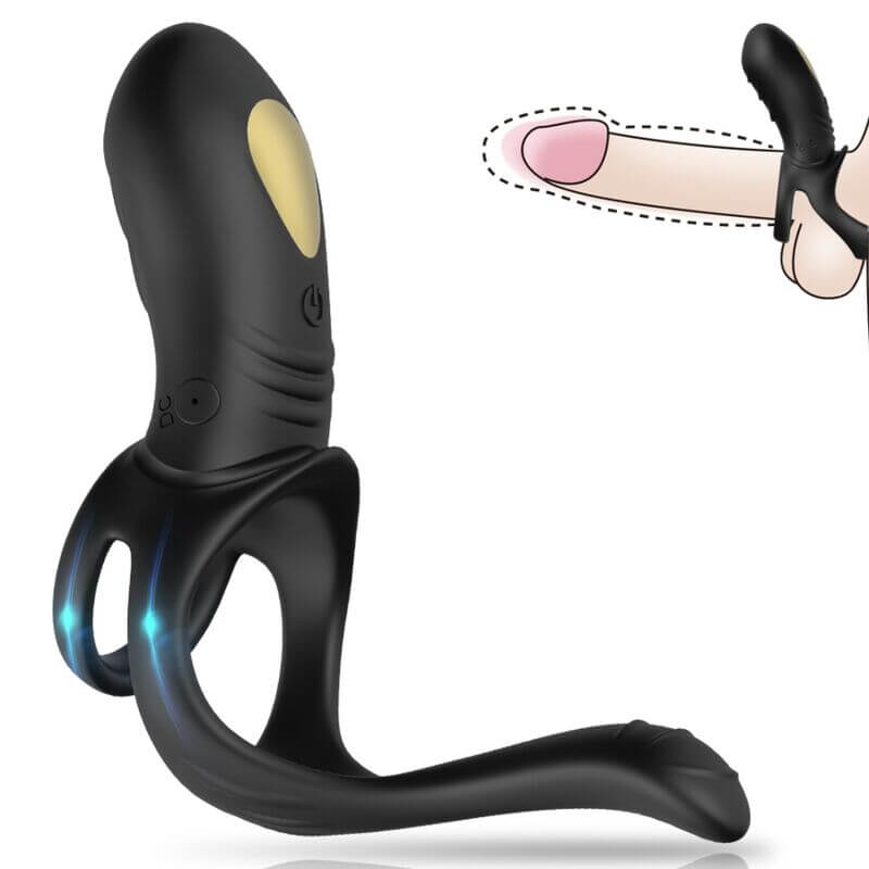 ARMONY - JOY JUMPER RING VIBRADOR PARA CASAIS E PLUG ANAL CONTROLE REMOTO PRETO Sexshoptuga 