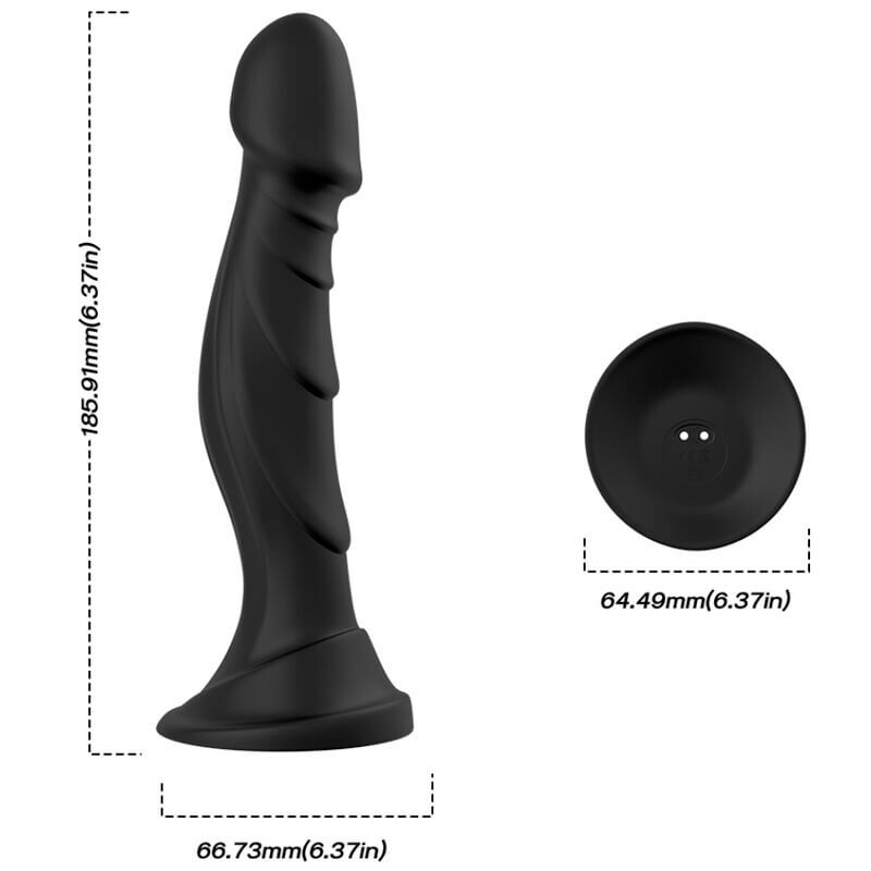 ARMONY - BLACK REMOTE CONTROL DILDO AND ANAL PLUG VIBRATOR Sexshoptuga 