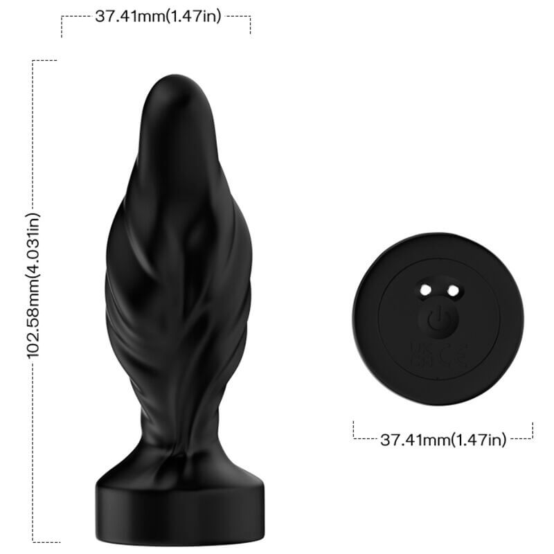 ARMONY - VIBRADOR E PLUG ANAL CONTROLE REMOTO PRETO Sexshoptuga 