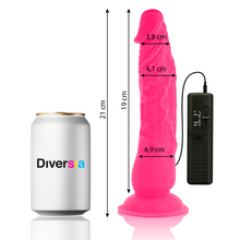 DIVERSIA - FLEXÍVEL VIBRATÓRIO ROSA 21 CM -O- 4.9 CM - Sexshoptuga  Sexshoptuga 