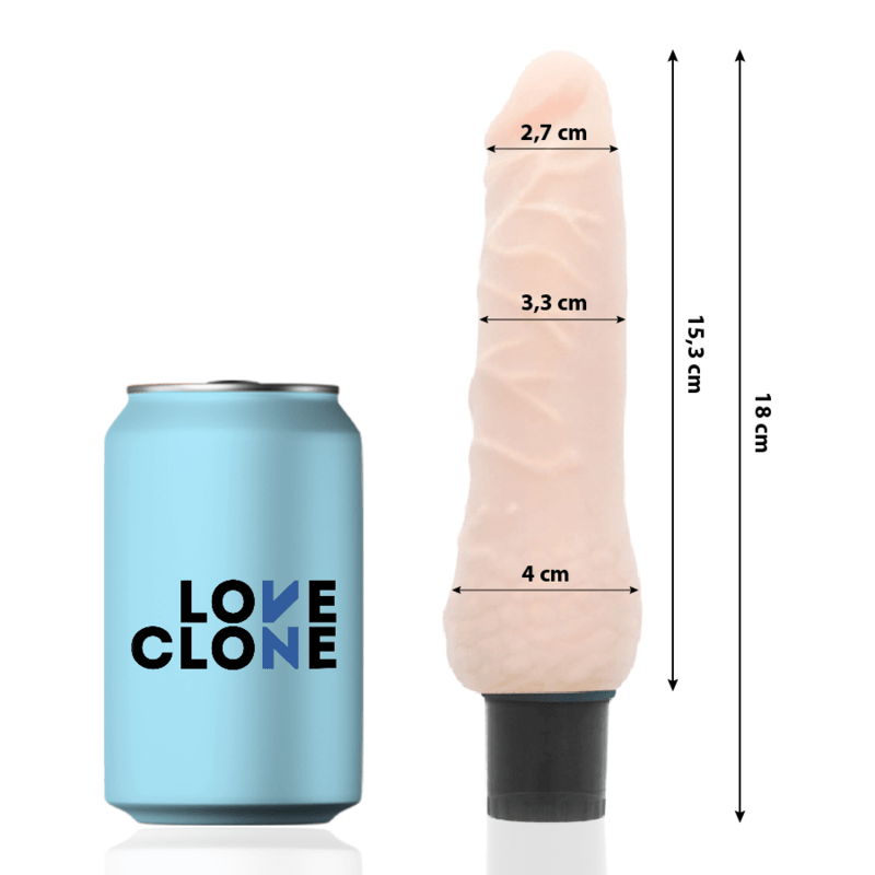 LOVECLONE - VIBRADOR AUTO LUBRIFICANTE SVEN 18.5 CM -O- 3.3 CM - Sexshoptuga 