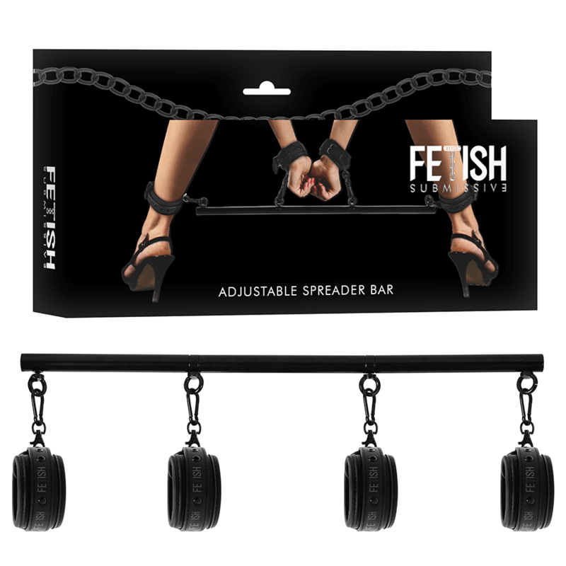 FETISH SUBMISSIVE BONDAGE - BARRA SEPARADORA AJUSTÁVEL 4 PEÇAS - Sexshoptuga 