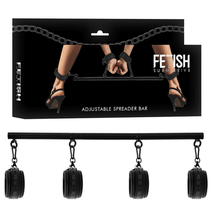 FETISH SUBMISSIVE BONDAGE - BARRA SEPARADORA AJUSTÁVEL 4 PEÇAS - Sexshoptuga 