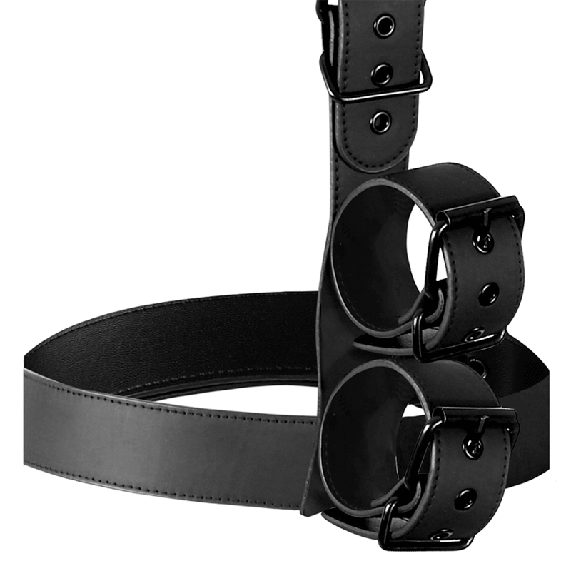 FETISH SUBMISSIVE BONDAGE - CONJUNTO DE RESTRAINT CORPORAL DE COLAR E PULSO - Sexshoptuga  Sexshoptuga 