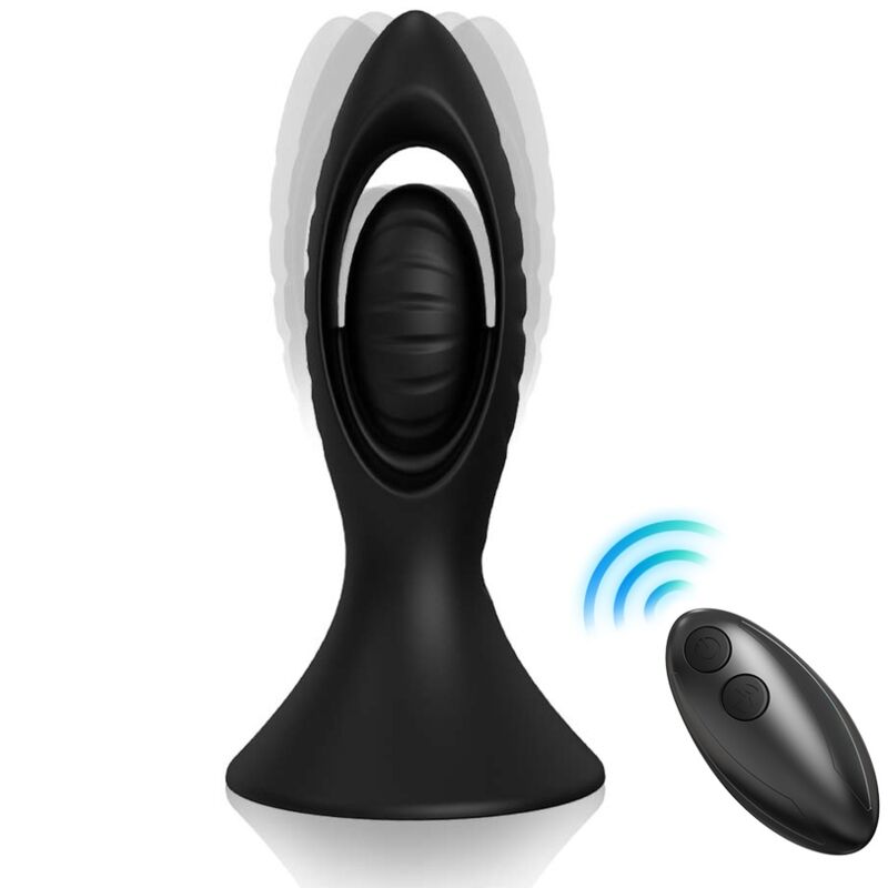 ARMONY - VIBRADOR E PLUG ANAL SILICONE PRETO Sexshoptuga 