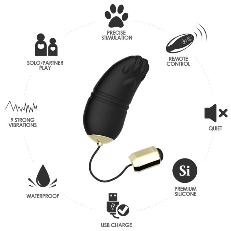 ARMONY - KITTY EGG VIBRATOR G-SPOT REMOTE CONTROL BLACK Sexshoptuga 