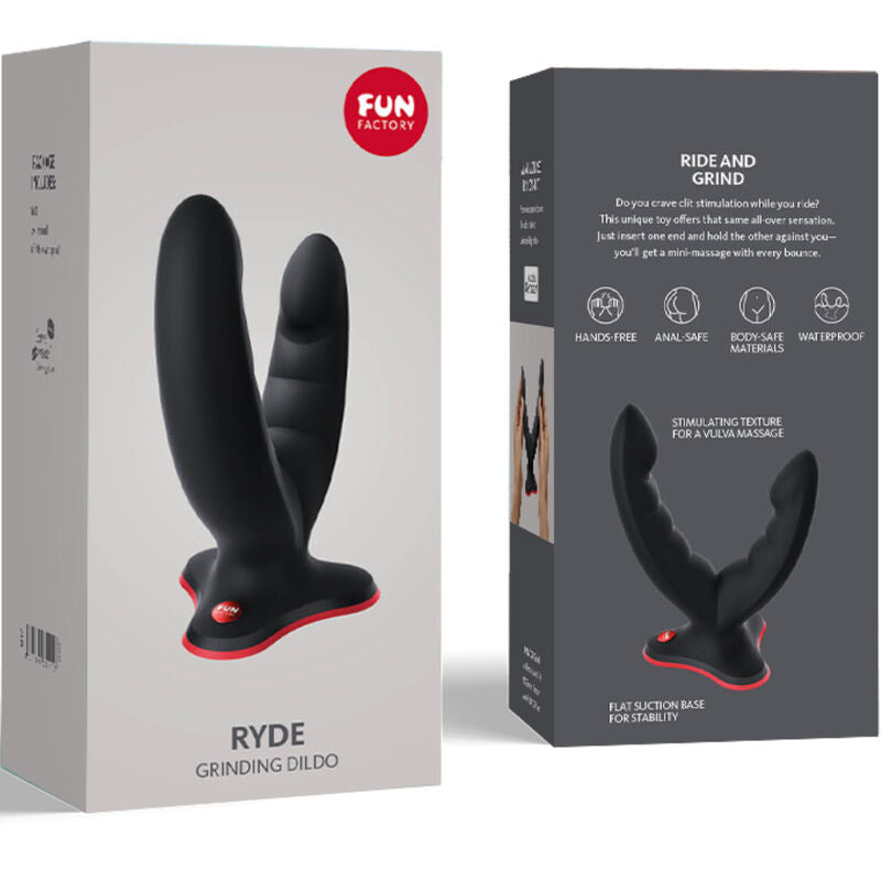 FUN FACTORY - RYDE DILDO DUPLO E MASSAGER VERDE - Sexshoptuga  Sexshoptuga 