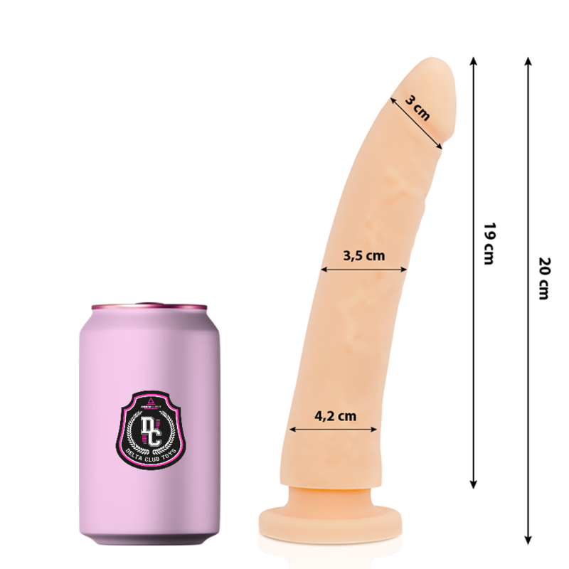 DELTA CLUB - TOYS DILDO MÉDICO NATURAL SILICONE 20 CM -O- 4 CM - Sexshoptuga  Sexshoptuga 