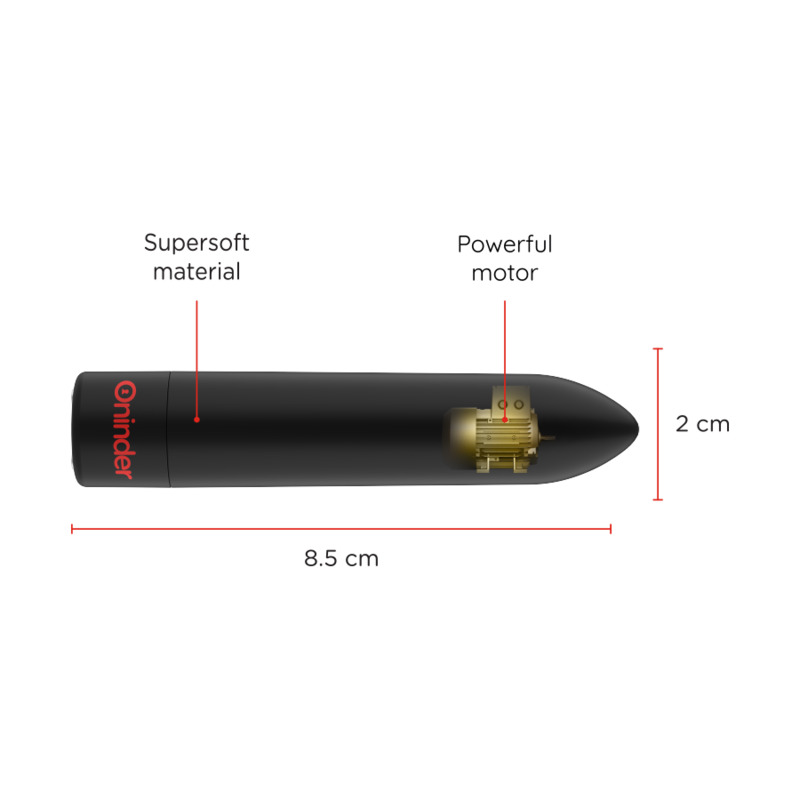 ONINDER - BERLIN BULLET VIBRADOR PRETO 9 MODOS 8,5 X 2 CM - APLICATIVO GRATUITO - Sexshoptuga  Sexshoptuga 