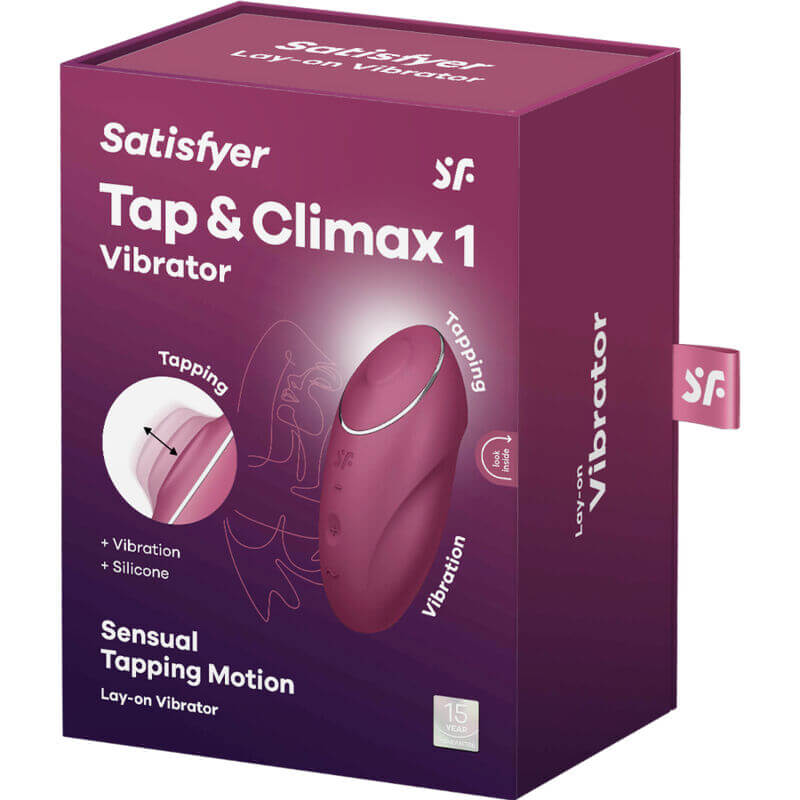 SATISFYER - TAP &amp; CLIMAX 1 LAY-ON VIBRATOR RED Sexshoptuga 