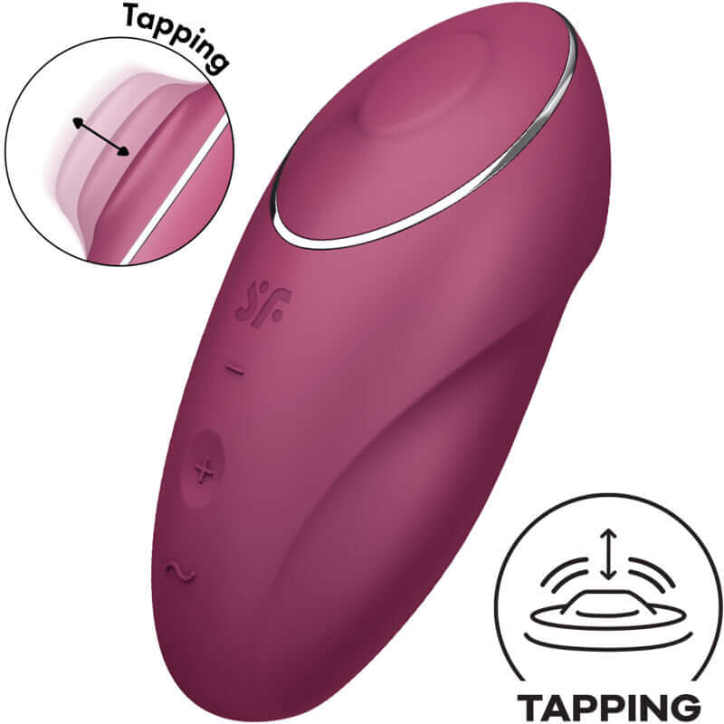 SATISFYER - TAP &amp; CLIMAX 1 LAY-ON VIBRATOR RED Sexshoptuga 