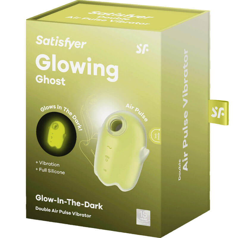 SATISFYER - GLOWING GHOST AIR PULSE & VIBRADOR AMARELO Sexshoptuga 