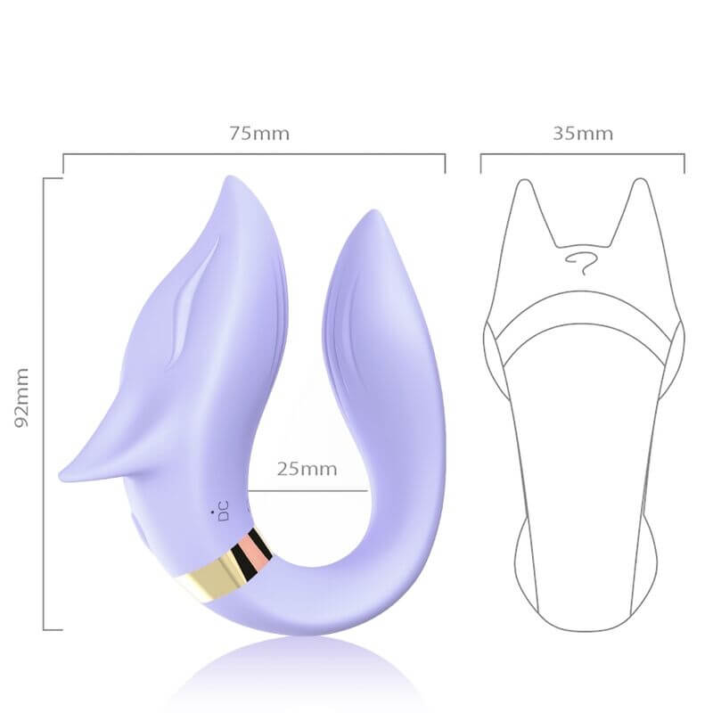 ARMONY - VIBRADOR FOX PARA CASAIS COM CONTROLE REMOTO ROXO Sexshoptuga 