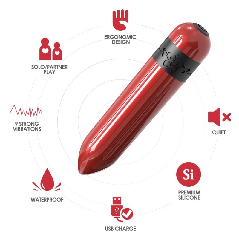 ARMONY - FOGUETE VIBRADOR BALA CONTROLE REMOTO FÚCSIA Sexshoptuga 