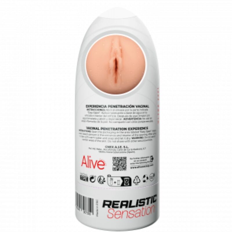 ALIVE - FLEX MASTURBADOR MASCULINO VAGINAL TAMANHO M - Sexshoptuga  Sexshoptuga 