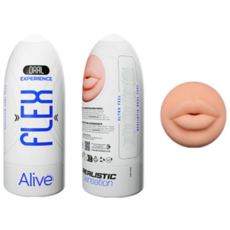 ALIVE - FLEX MASTURBADOR MASCULINO ORAL TAMANHO M - Sexshoptuga  Sexshoptuga 