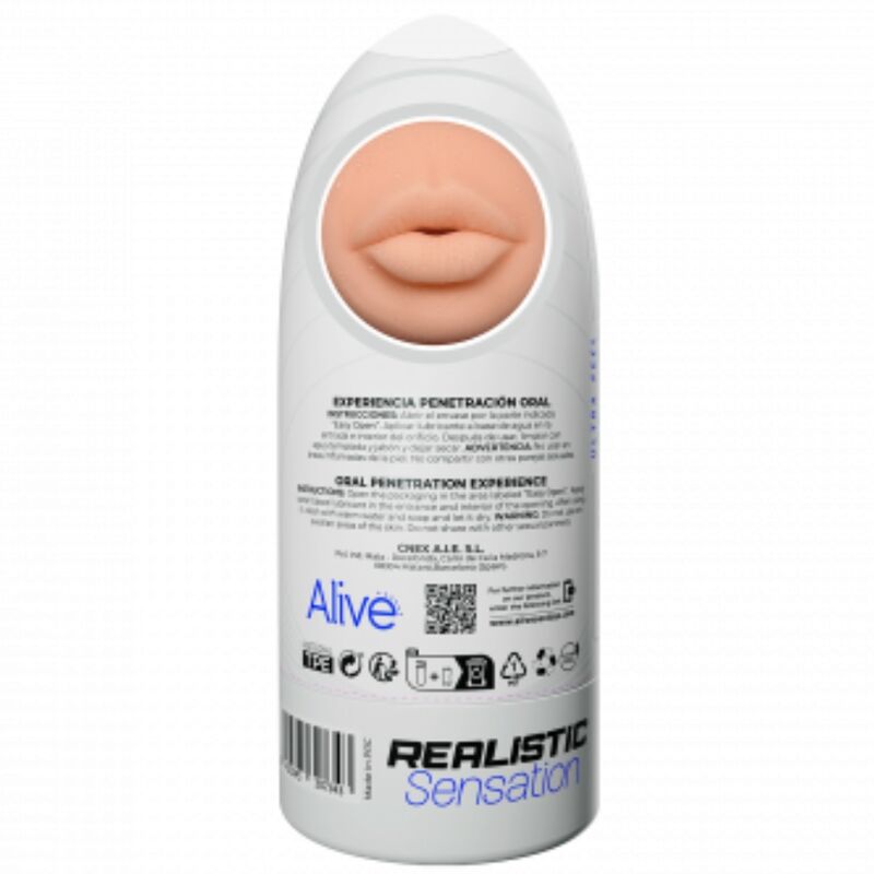 ALIVE - FLEX MASTURBADOR MASCULINO ORAL TAMANHO M - Sexshoptuga  Sexshoptuga 