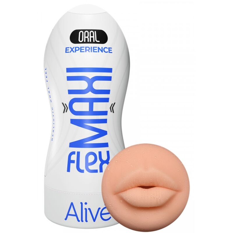 ALIVE - MAXI FLEX MASTURBADOR MASCULINO ORAL TAMANHO L - Sexshoptuga  Sexshoptuga 