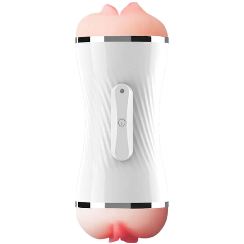 ARMONY - MASTURBADOR VIBRADOR DUPLO VAGINA E BOCA BRANCO Sexshoptuga 