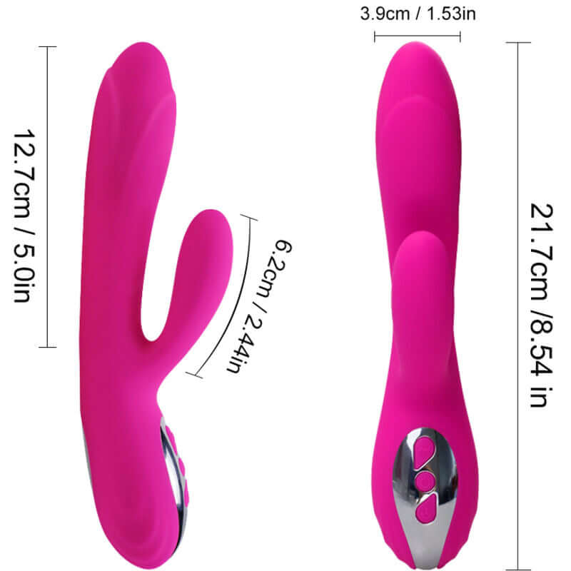 ARMONY - VIBRADOR E ESTIMULADOR FLEXÍVEL COM EFEITO DE CALOR FÚCSIA Sexshoptuga 