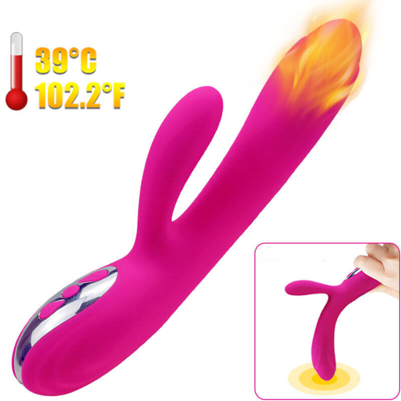 ARMONY - VIBRADOR E ESTIMULADOR FLEXÍVEL COM EFEITO DE CALOR FÚCSIA Sexshoptuga 