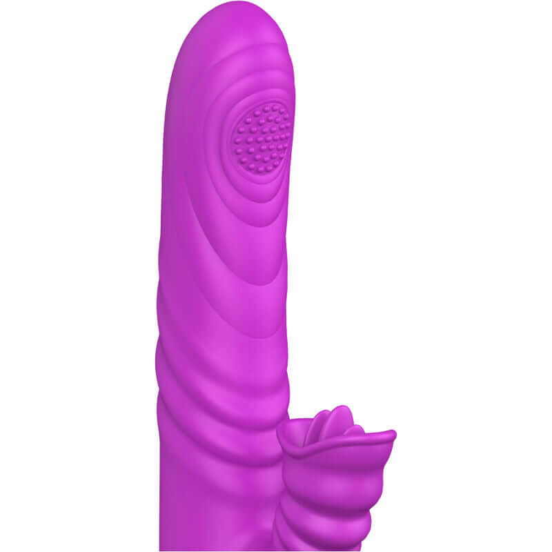 ARMONY - VIBRADOR MULTIFUNO ANGELIA COM LÍNGUA ESTIMULANTE EFEITO CALOR VIOLETA Sexshoptuga 