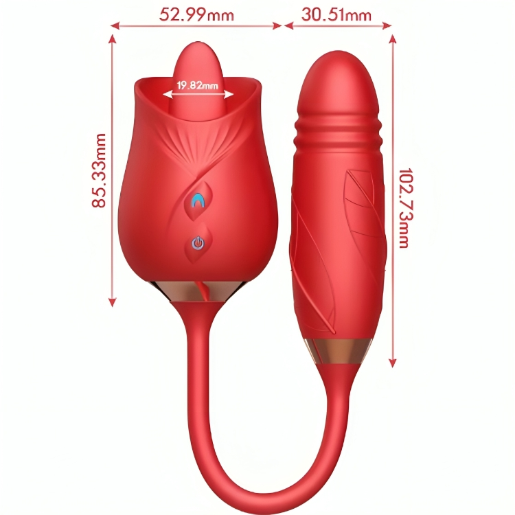 ARMONY - VIBRADOR DE FLOR DELIGHT E IMPULSO COM LÍNGUA VERMELHA Sexshoptuga 