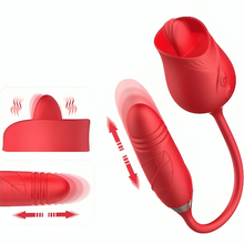 ARMONY - VIBRADOR DE FLOR DELIGHT E IMPULSO COM LÍNGUA VERMELHA Sexshoptuga 