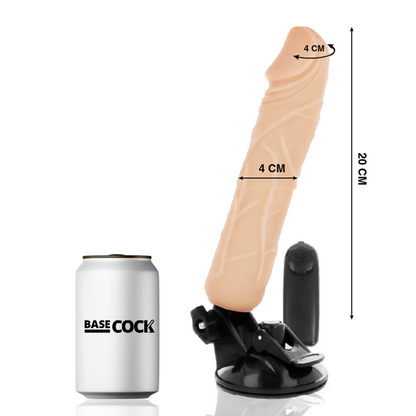 BASECOCK - VIBRADOR DE CONTROLE REMOTO NATURAL REALISTA 20 CM -O- 4 CM - Sexshoptuga 