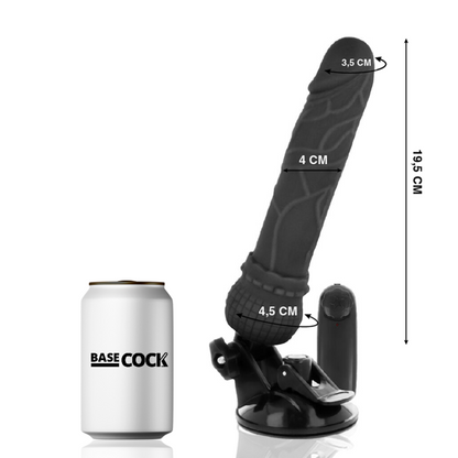 BASECOCK - VIBRADOR DE CONTROLE REMOTO NATURAL REALISTA BASECOCK 19,5 CM - Sexshoptuga 