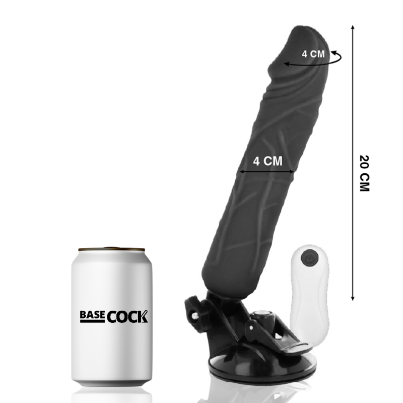 BASECOCK - VIBRADOR DE CONTROLE REMOTO NATURAL REALISTA 20 CM -O- 4 CM - Sexshoptuga 