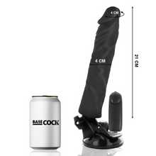 BASECOCK - VIBRADOR REALÍSTICO CONTROLE REMOTO NATURAL 21 CM -O- 4 CM - Sexshoptuga  Sexshoptuga 