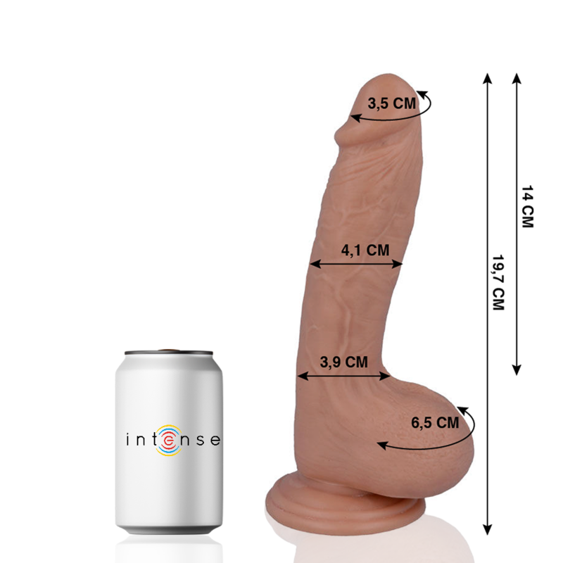 MR INTENSE - 17 PÊNIS REALÍSTICO 19.7 CM -O- 4.1 CM - Sexshoptuga 