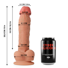 CYBER SILICOCK - DONG DE SILICONE LÍQUIDO MACIO ULTRA REALISTA 20.5 CM -O- 4.1 CM - Sexshoptuga  Sexshoptuga 