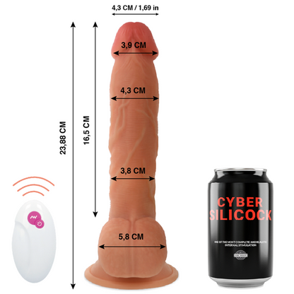 CYBER SILICOCK - CONTROLE REMOTO REALÍSTICO MR JOHN 23.88 CM -O- 4.3 CM - Sexshoptuga 