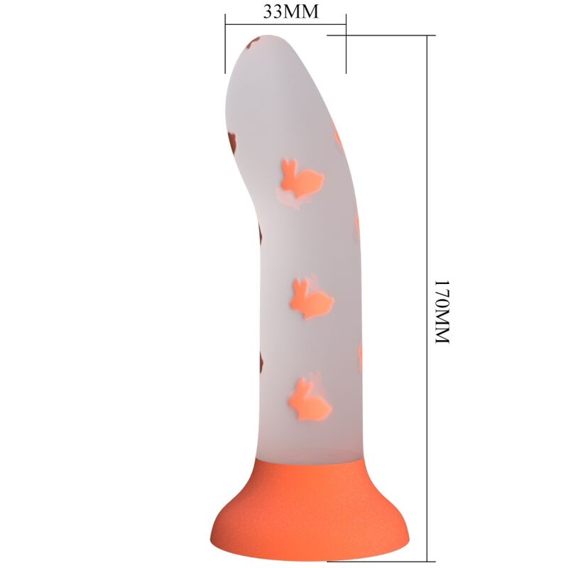 PRETTY LOVE - NIGHTFALL MAGIC DILDO WITHOUT VIBRATION, LUMINOUS ORANGE Sexshoptuga 