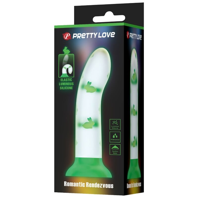 PRETTY LOVE - DILDO MÁGICO NIGHTFALL SEM VIBRAÇÃO VERDE LUMINOSO Sexshoptuga 