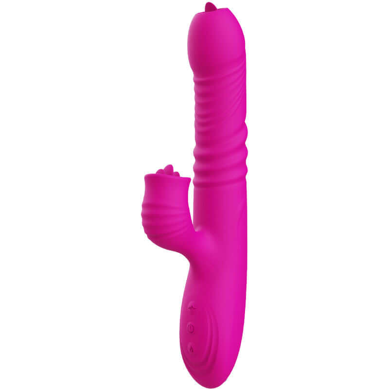 ARMONY - FANNY MULTIFUNÇÃO VIBRADOR DE LÍNGUA DUPLA FÚCSIA EFEITO CALOR Sexshoptuga 