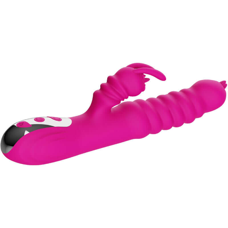 ARMONY - VIBRADOR MULTIFUNCIONAL DE LÍNGUA DUPLA DE COELHO FÚCSIA EFEITO DE CALOR Sexshoptuga 