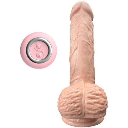 ARMONY - VIBRADOR REALÍSTICO E DILDO DE IMPULSO COM ESTIMULADOR DE LÍNGUA 19 CM - Sexshoptuga 