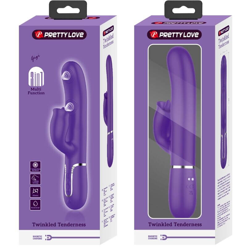 PRETTY LOVE - PURPLE LICK RABBIT VIBRATOR Sexshoptuga 